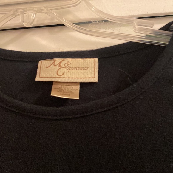 MCC Sportswear Womens Black Christmas Tree Long-Sleeve Top Large - Picture 3 of 4